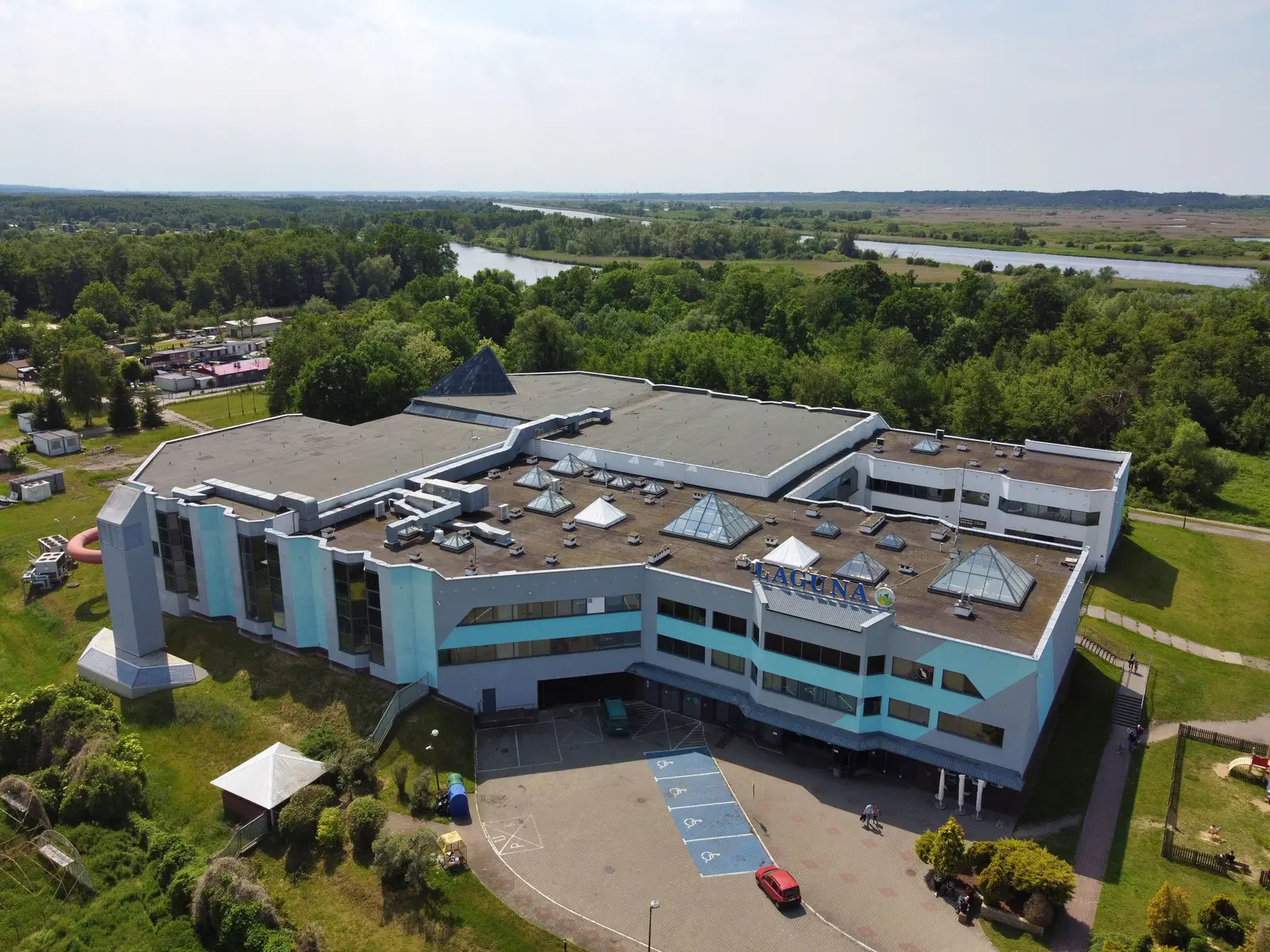 Centrum Wodne Laguna w Gryfinie z lotu ptaka